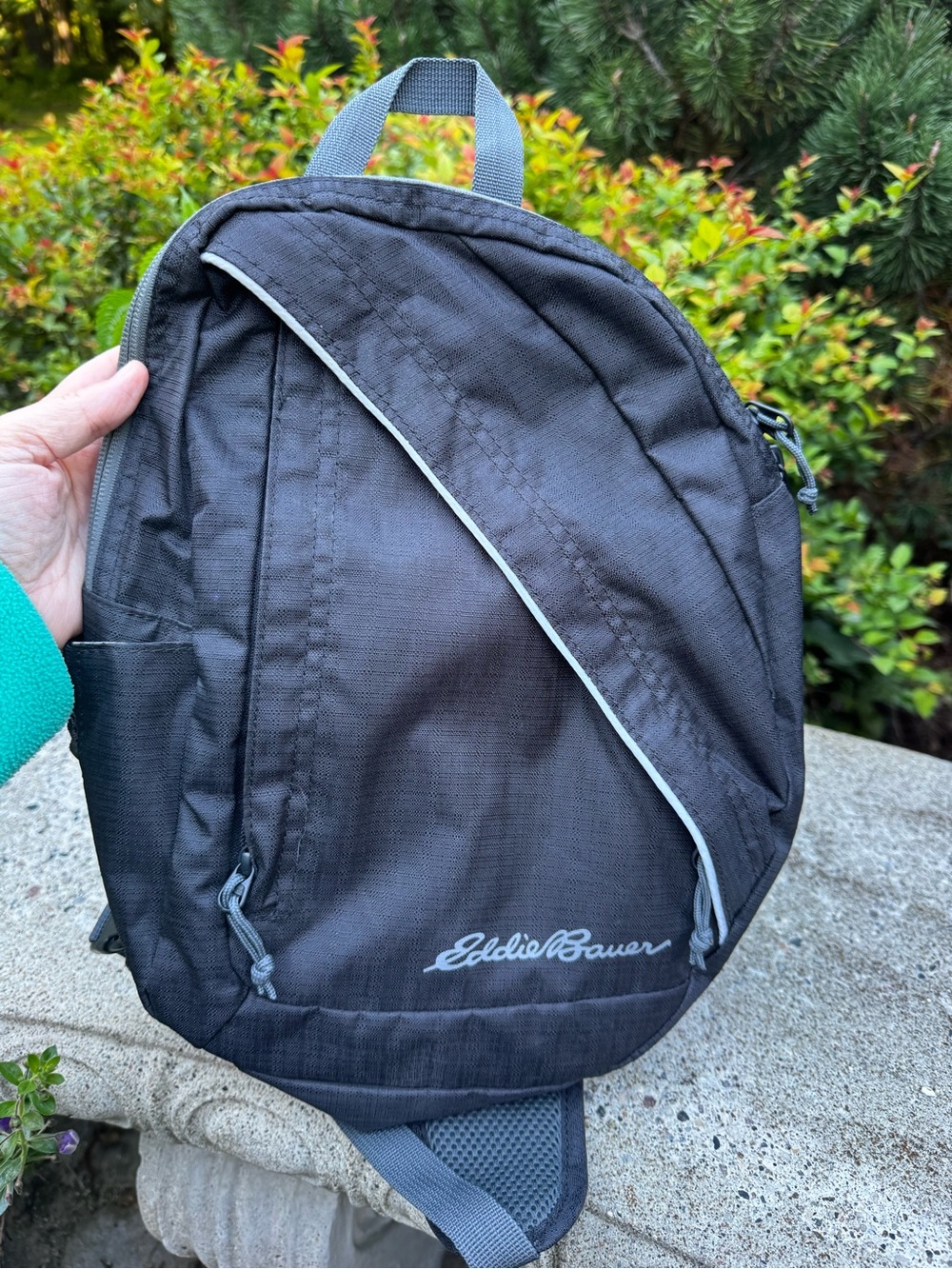 NWOT Eddie Bauer Black Compact Ripstop Backpack